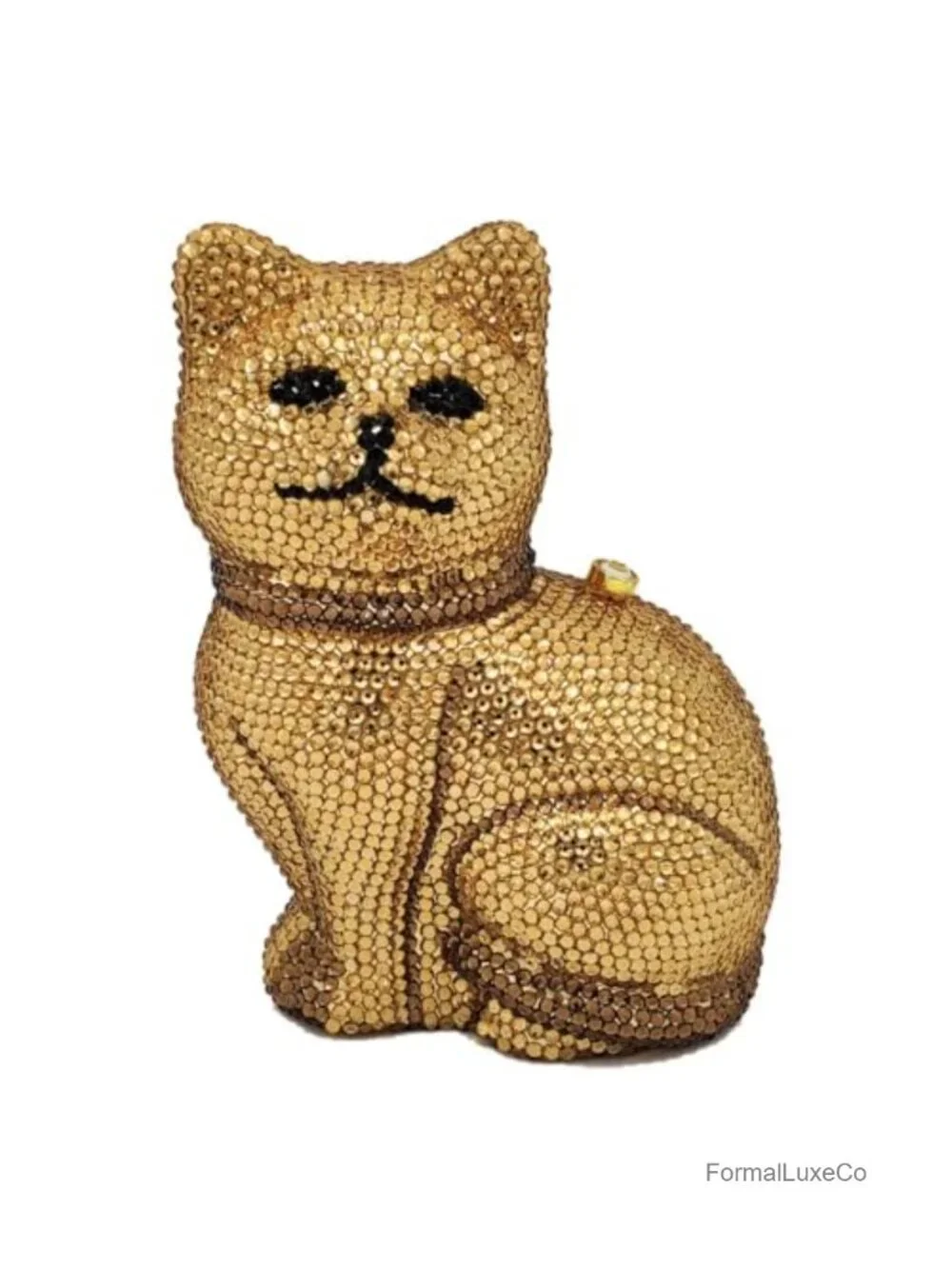 3D Dog Rhinestone Clutch Purse for Women Formal Hardcase Crystal Evening Bag